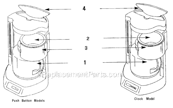 Page A Diagram and Parts List for TCX85  Mr Coffee Coffee Maker